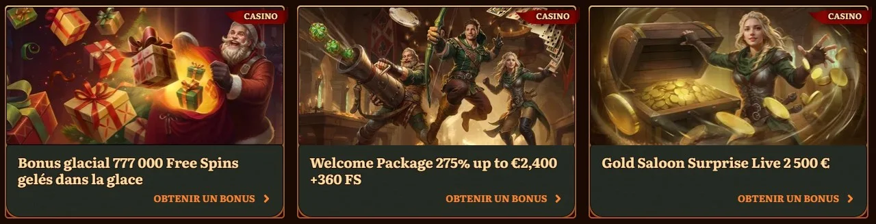 Bonus et promotions chez WildRobin